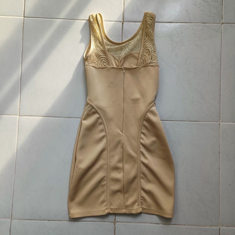 Nude Bodycon Dress Women S Fashion Dresses Sets Dresses On Carousell