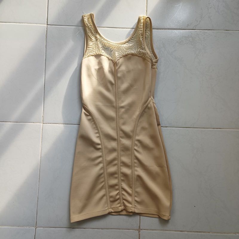 Nude Bodycon Dress Women S Fashion Dresses Sets Dresses On Carousell