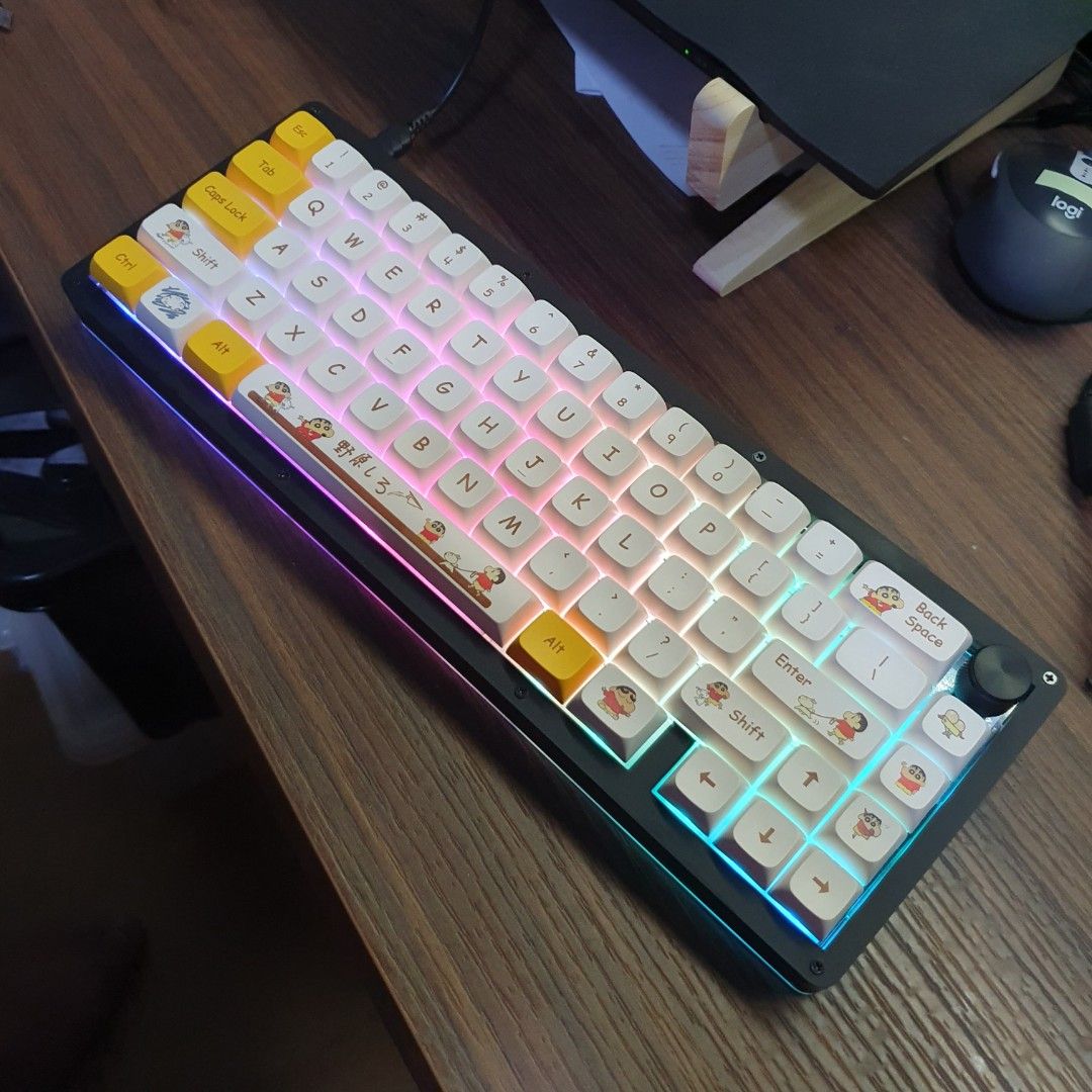 READY STOCK MW65 Stacked Acrylic Customized Mechanical Keyboard Kit 65 RGB With Knob Hot