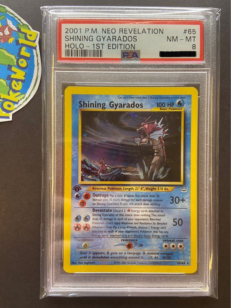 Pokemon Shining Gyarados St Edition Holo Neo Revelation Psa