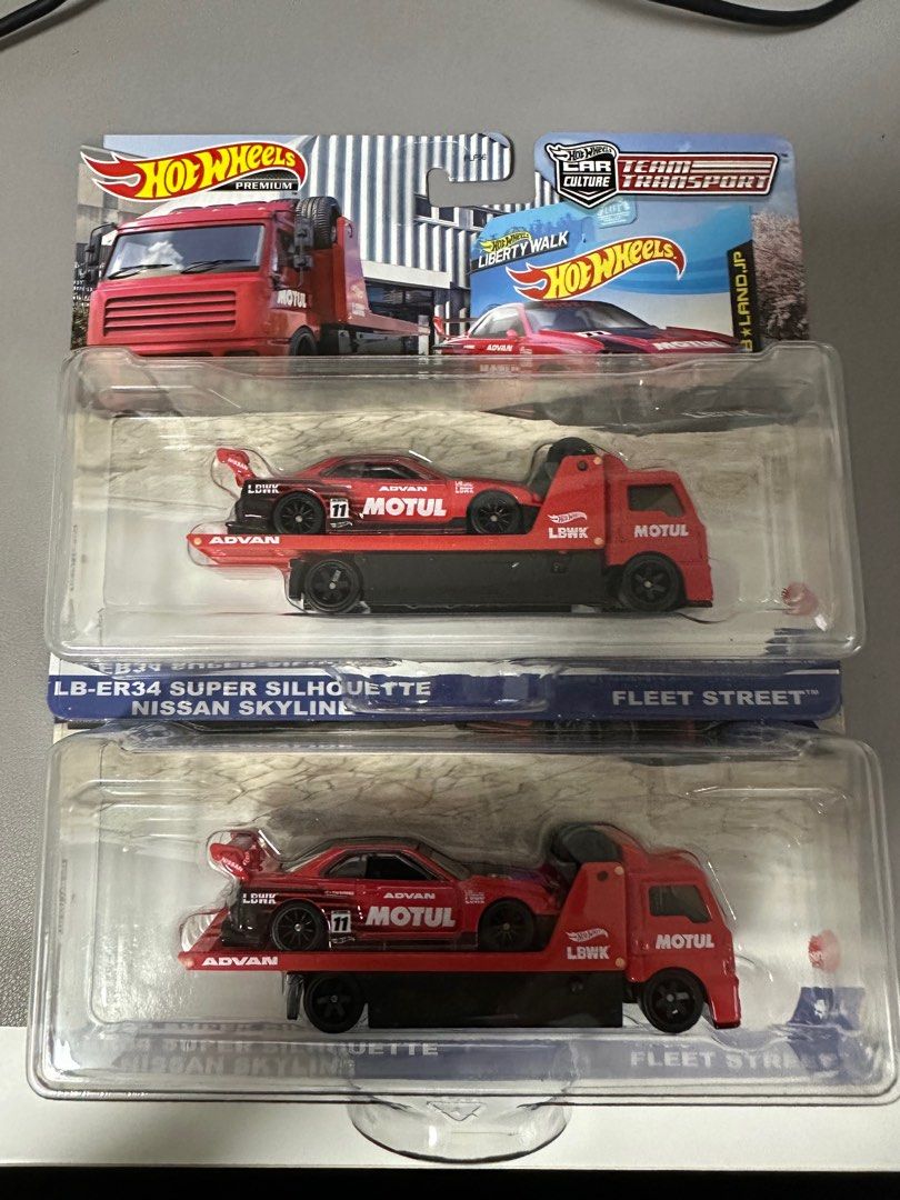 In Stock Hot Wheels Hotwheels Car Culture Team Transport LB ER34 Super Silhouette Nissan