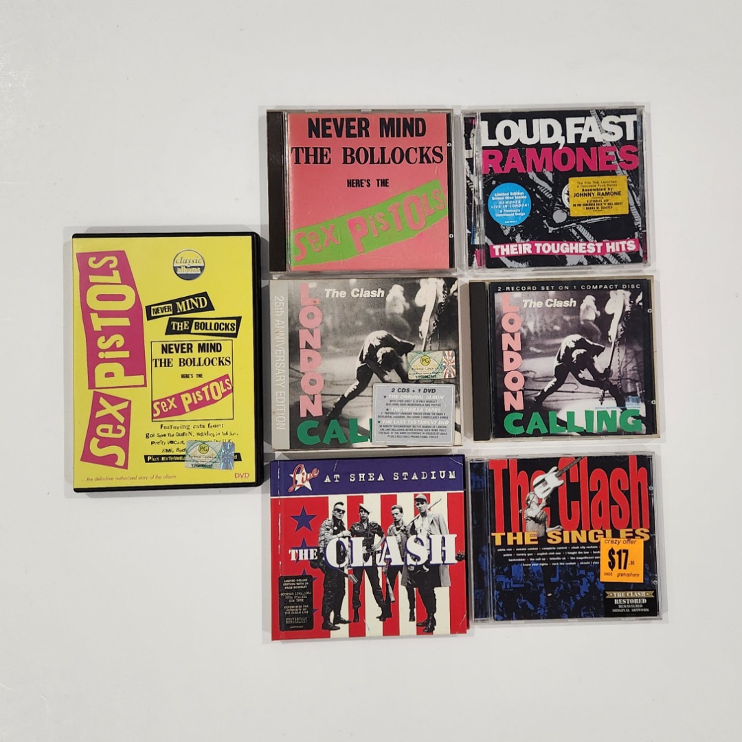 1 Lot Of Punk CD DVD Book The Sex Pistol Ramones The Clash Hobbies Toys Music Media CDs