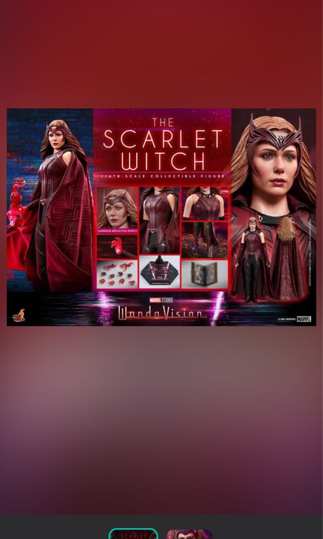 會員 訂單 TMS WandaVision scale The Scarlet Witch Collectible Figure ht hot toys 紅女巫 興趣及遊戲