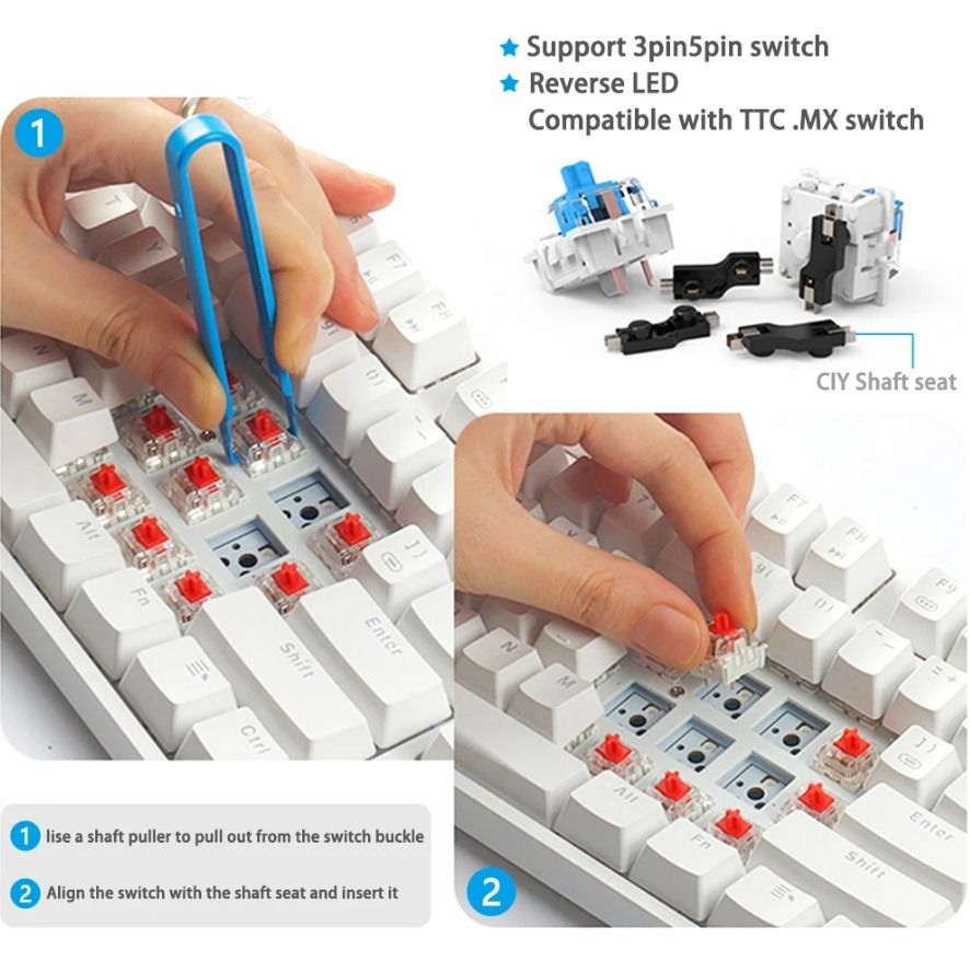 Mechanical Keyboard Knob Kw Hot Swap Customized Bluetooth Gasket Structure Next Time Akko