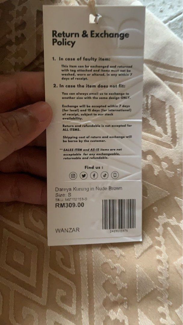 Wanzar Dareya Kurung In Nude Brown Women S Fashion Muslimah Fashion