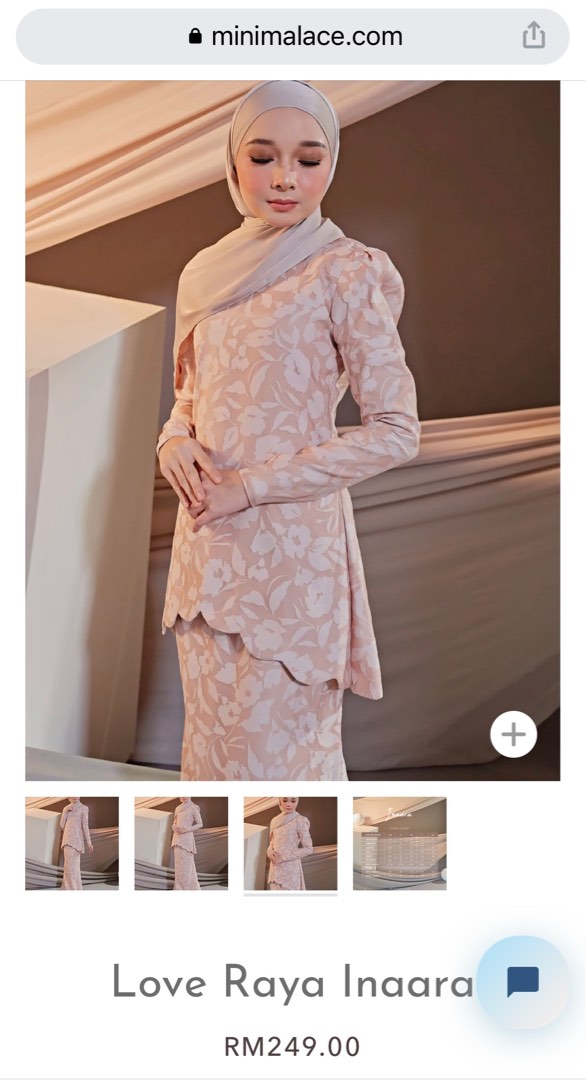 Minimalace Inara Kurung Scallop Nude Rm Women S Fashion Muslimah Fashion Baju Kurung