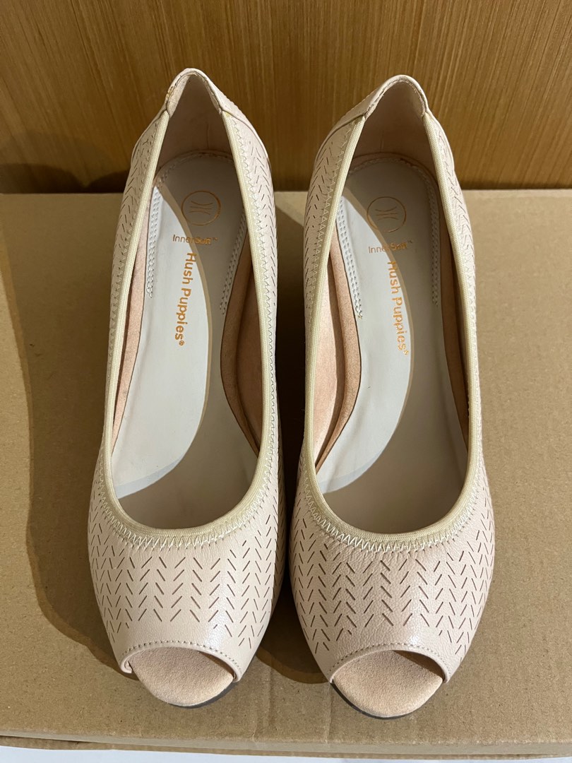 Hush Puppies Nude Heels Women S Fashion Footwear Heels On Carousell