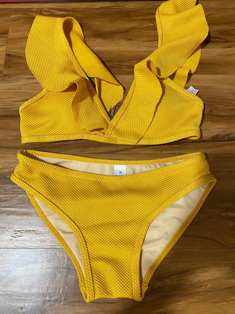 Cute Mustard Bikini Set Women S Fashion Swimwear Bikinis Swimsuits
