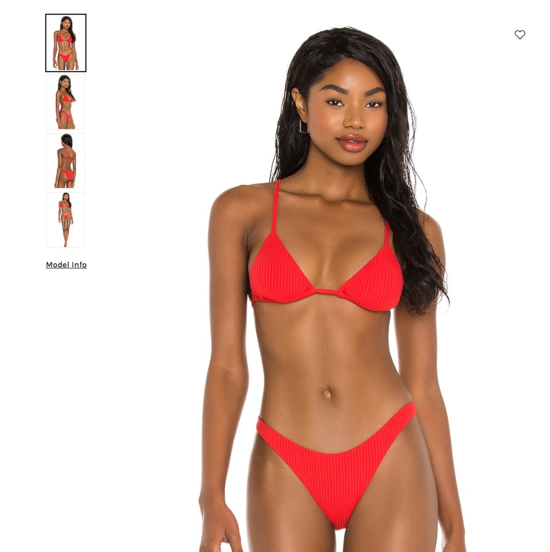 Revolve Vitamin A Sol Top California High Leg Bottom Triangle Bikini