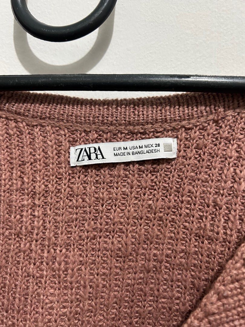 Zara Knitt Nude Fesyen Wanita Pakaian Wanita Atasan Di Carousell