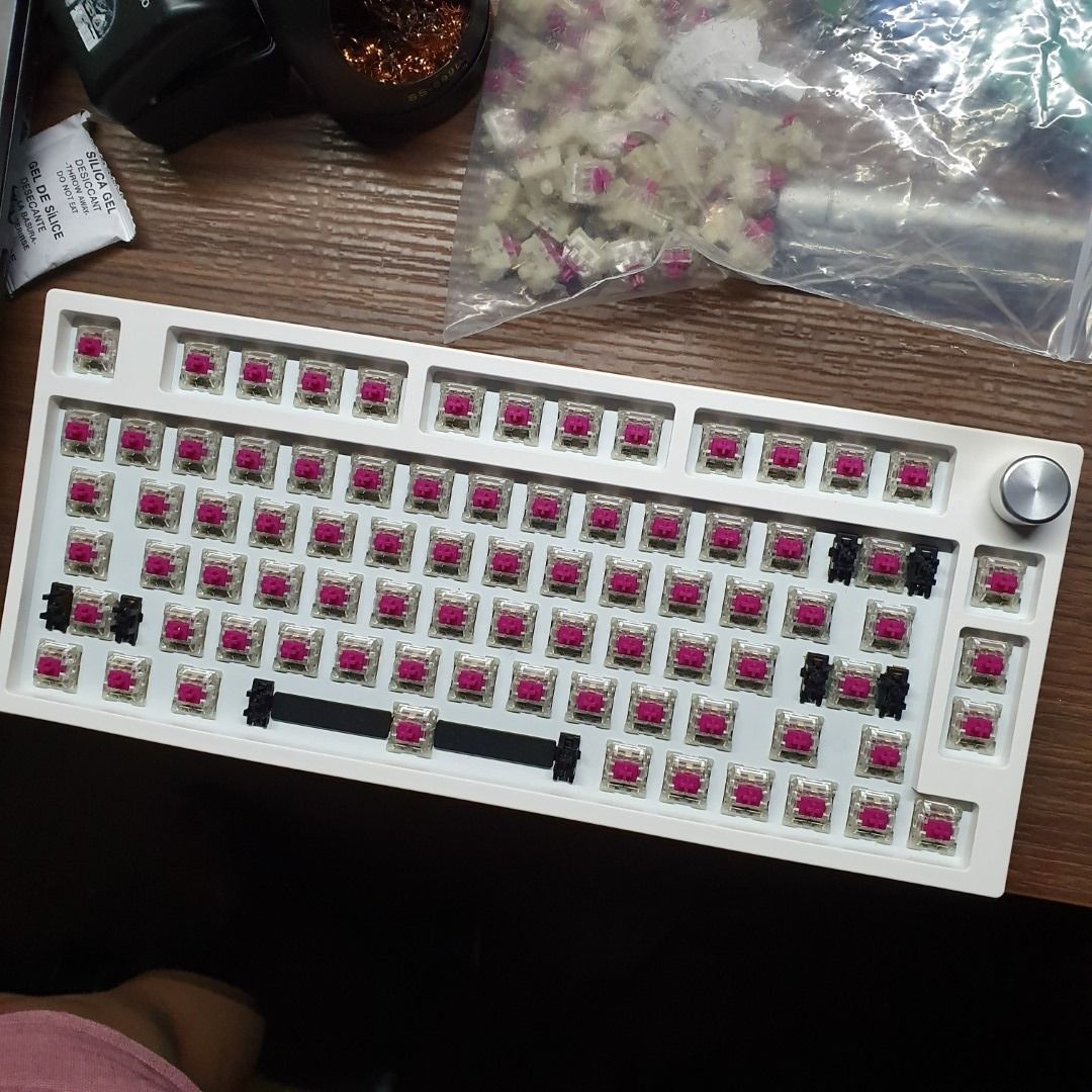 Custom Modded Keyboard Knob Hot Swappable Rgb Wired Gasket Mechanical Keyboard Mathew Mk
