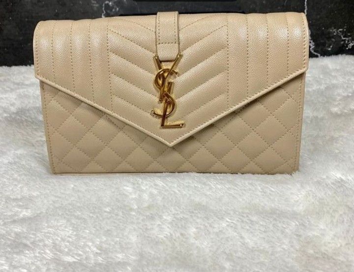 Ysl Envelope Woc Nude Barang Mewah Tas Dompet Di Carousell