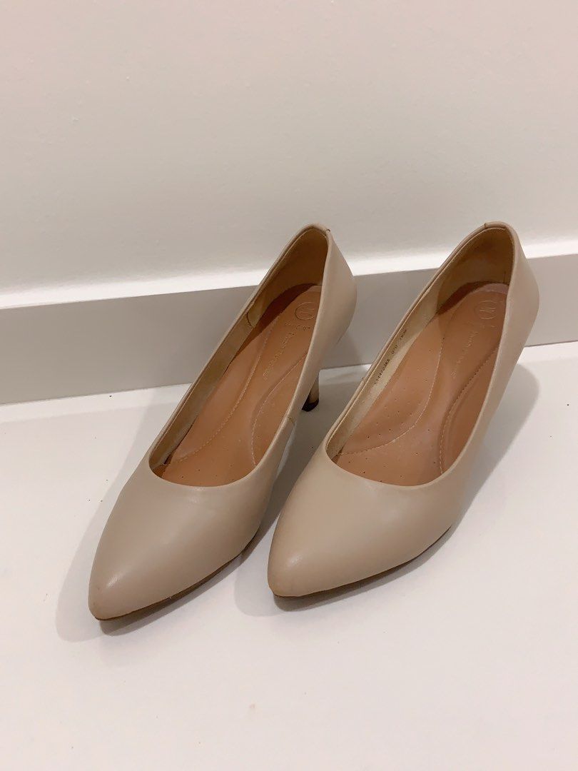 Hush Puppies Nude Heels Women S Fashion Footwear Heels On Carousell