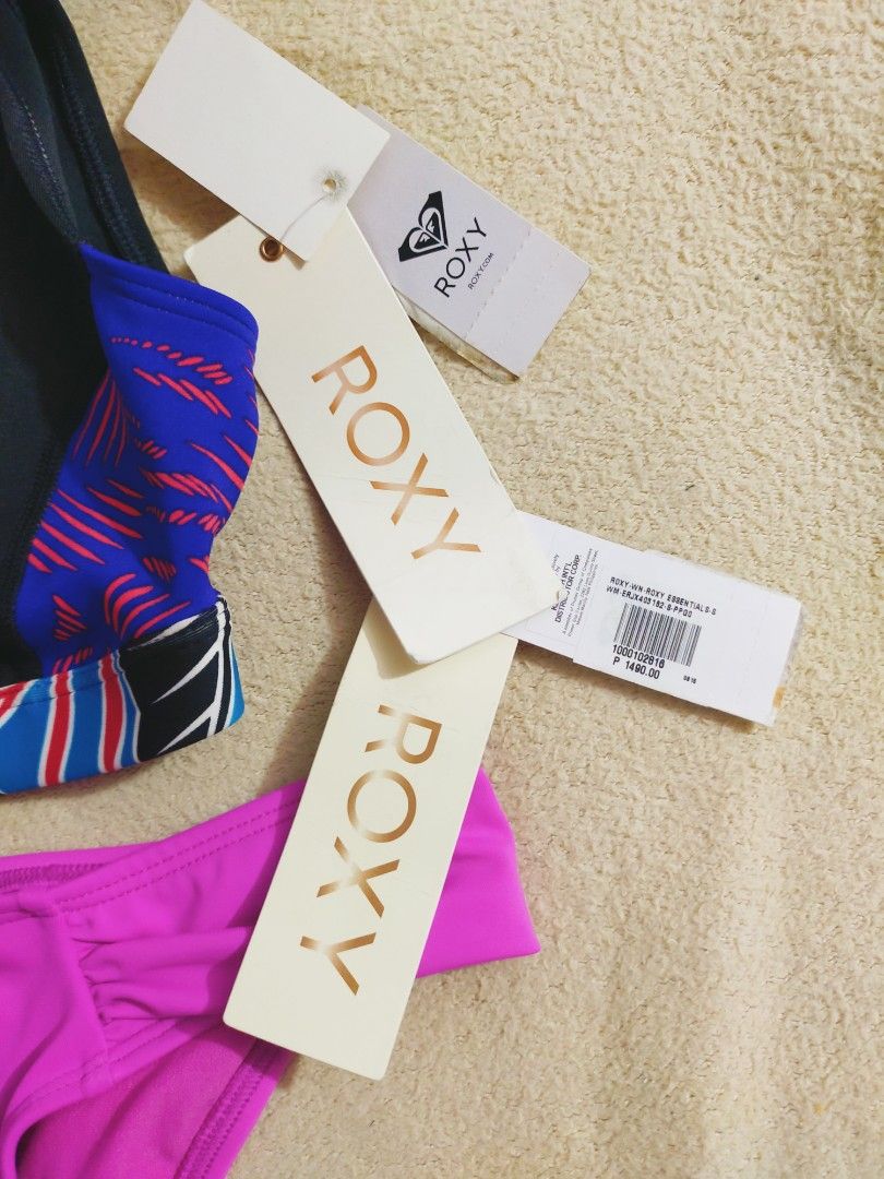 Roxy Pop Surf Polynesia Zip Up X Essentials Two Piece Bikini Swimsuit