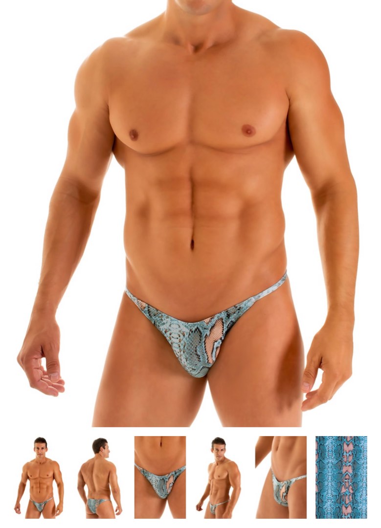 Skinzwear Usa Super Low Brazilian Bikini In Super Thinskinz Aqua Men S