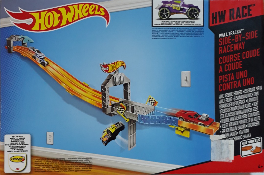 Hot Wheels Wall Tracks Side By Side Raceway Hobbies Toys Toys Games On Carousell