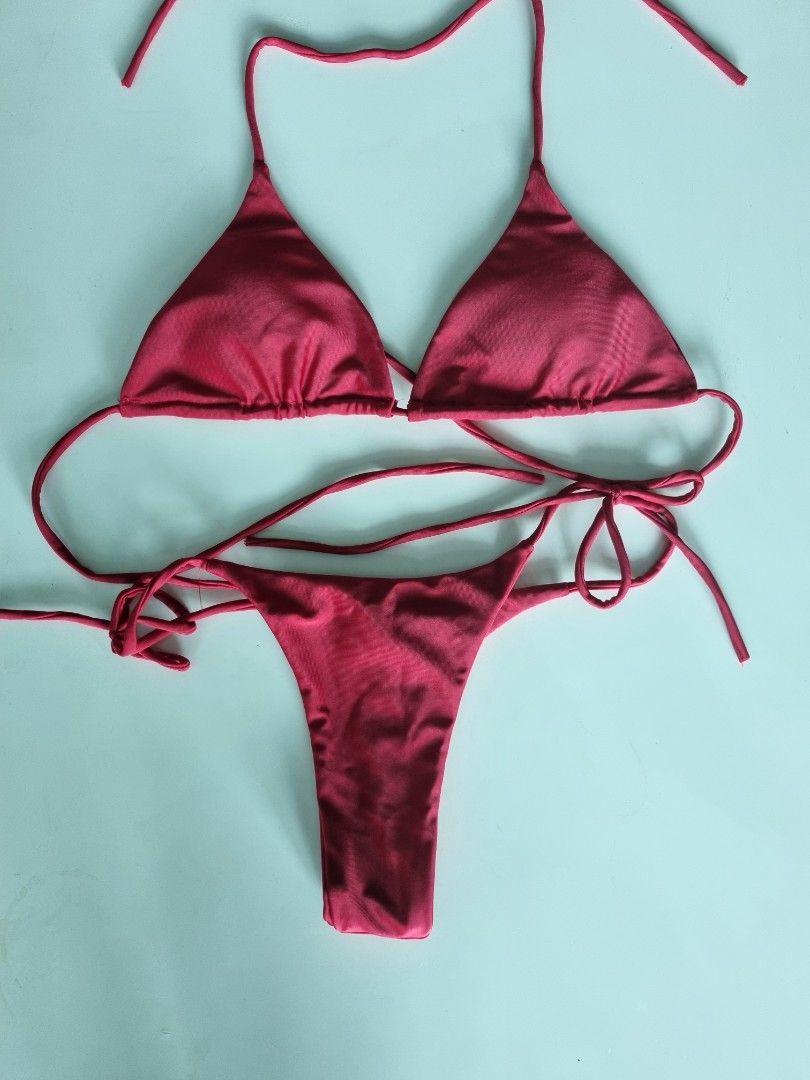 String Bikini Wine Red Thong Bikini Women S Fashion Swimwear