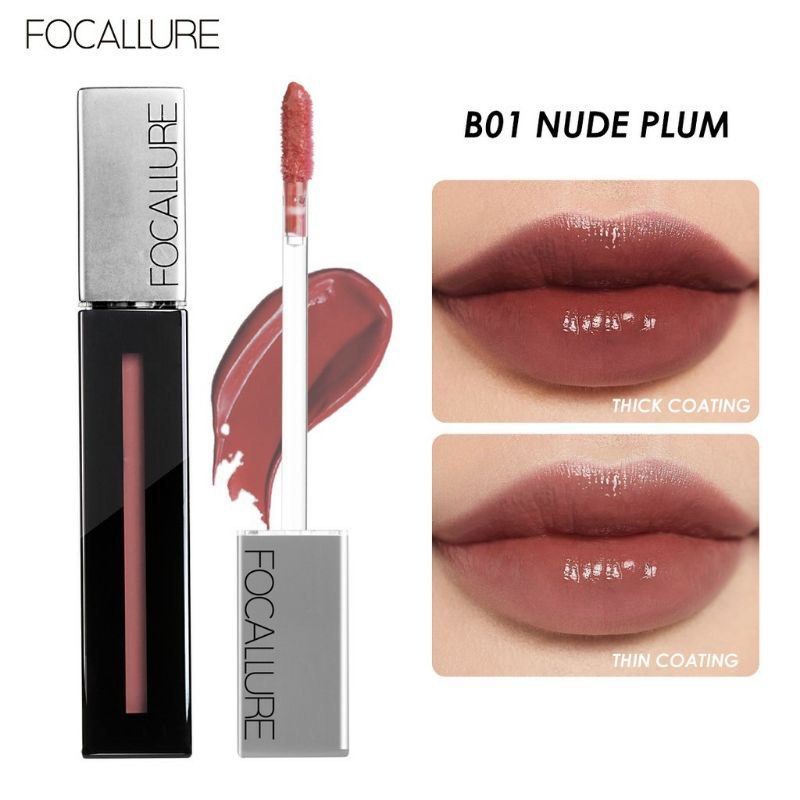 Nude Plum Focallure Lip Stain Tint Kesehatan Kecantikan Rias