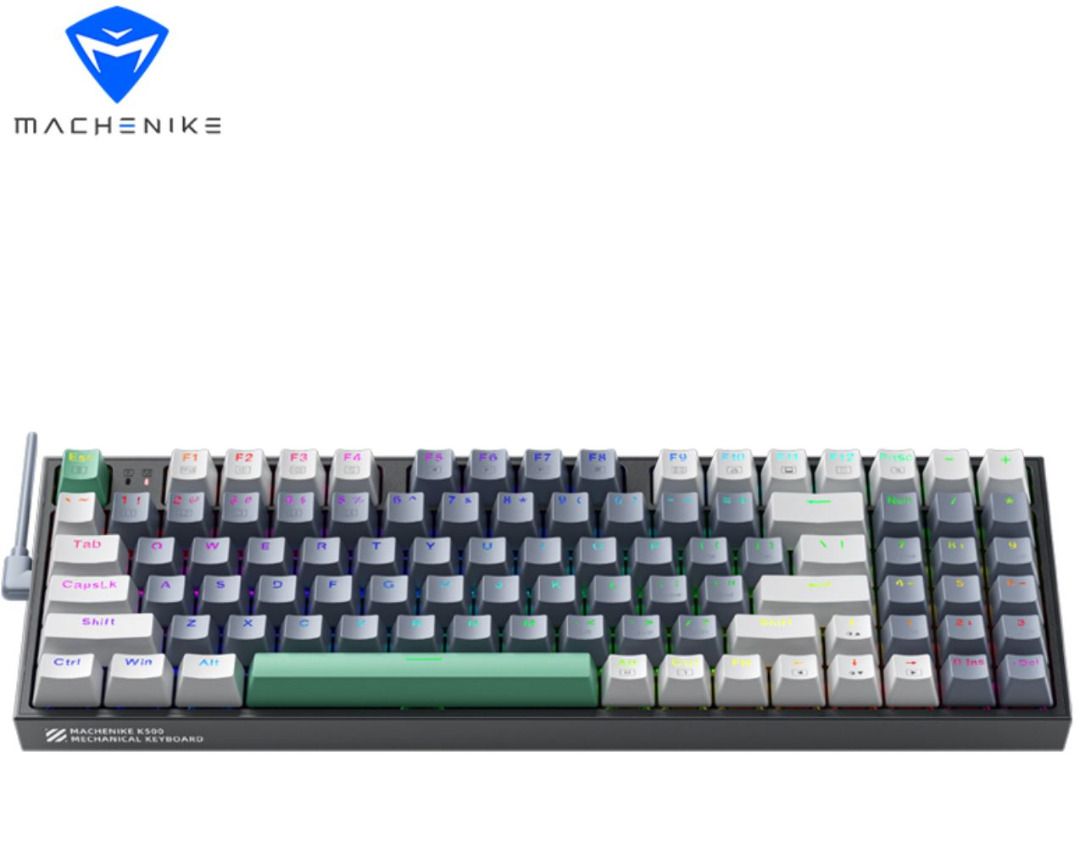 Machenike K Mechanical Keyboard RGB Backlit Hot Swappable Wired Keyboard Layout Keys