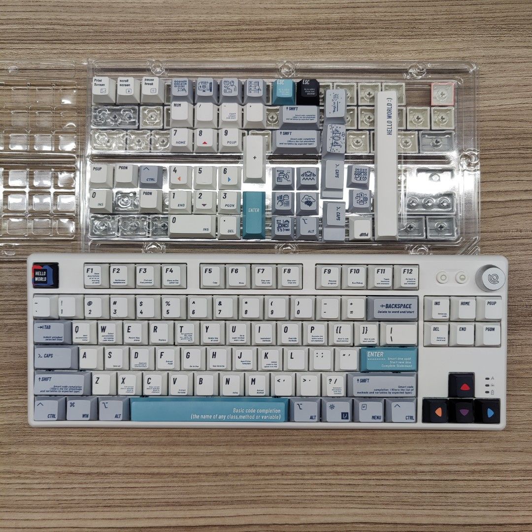 CIDOO ABM TKL Hot Swap RGB Ghz Bluetooth Wired Mechanical Knob Keyboard NKRO With