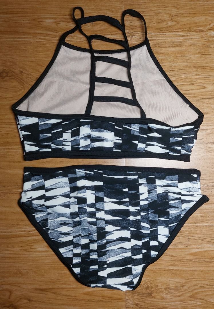 Coco Cabana Black And White Halter Bikini Set Women S Fashion Swimwear Bikinis Swimsuits On