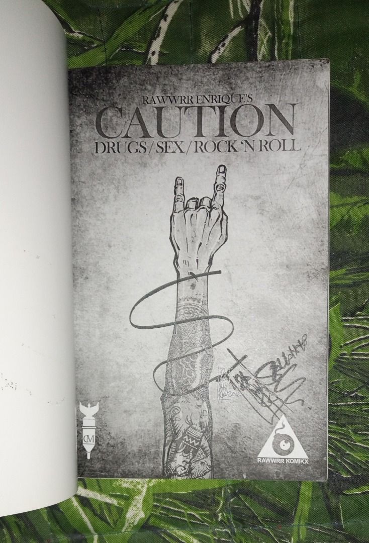 Caution Drugs Sex Rock N Roll Signed Preloved Hobbies Toys Books Magazines Comics