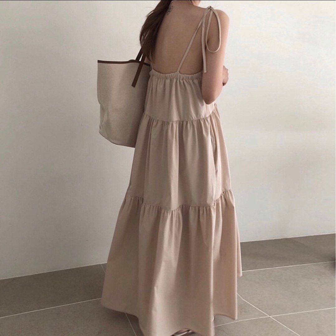Flowy Nude Beach Dress Women S Fashion Dresses Sets Dresses On