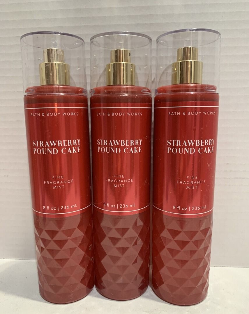 Authentic US CANADA Strawberry Pound Cake Bath And Body Works Fragrance Mist BBW