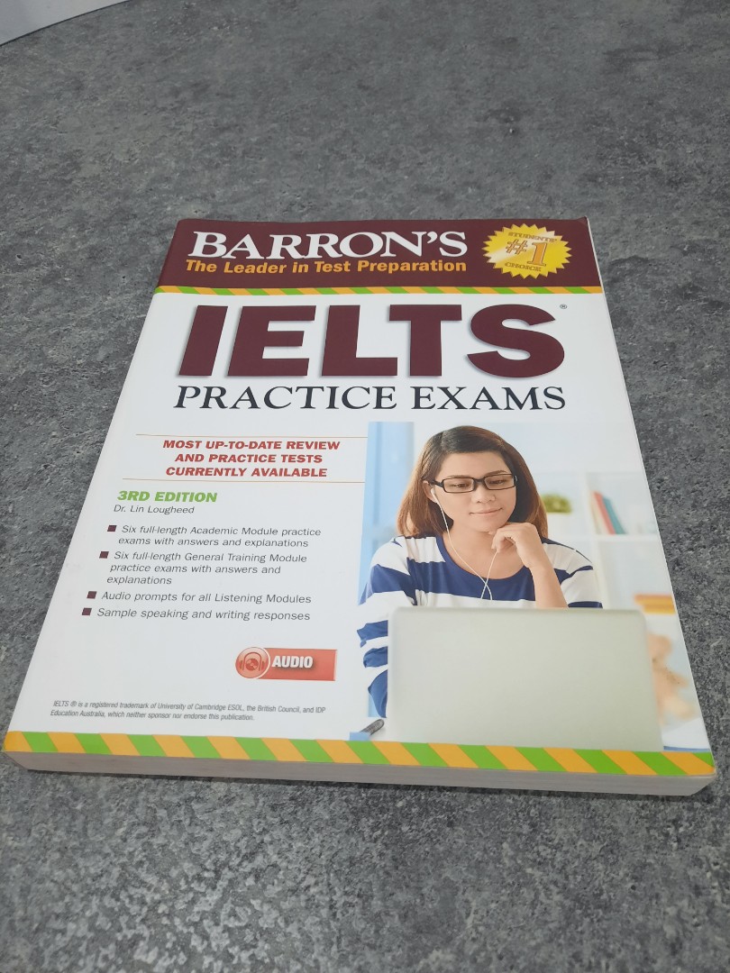 Buku Barrons IELTS Practice Exams Buku Alat Tulis Buku Pelajaran Di