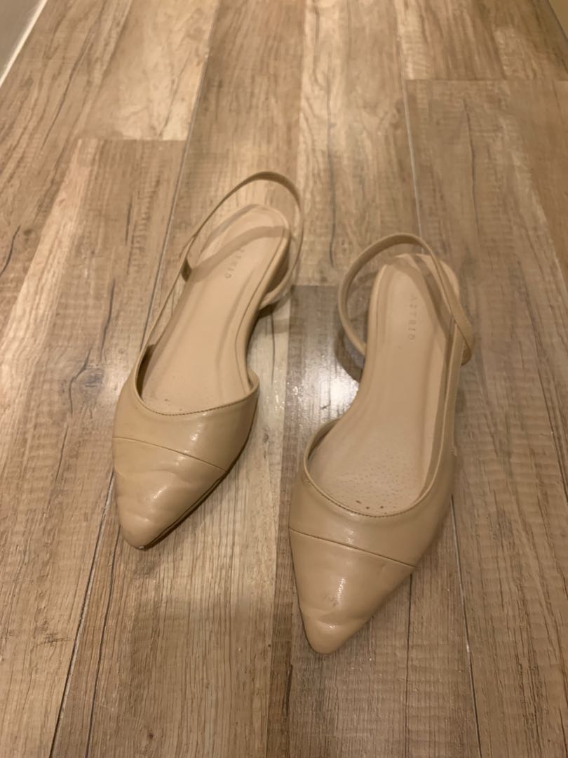 Aztrid Nude Slingback Sandals Women S Fashion Footwear Flats