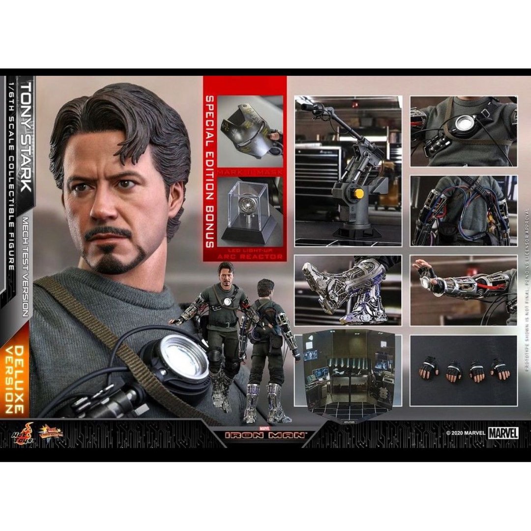 Hot Toys Mms Ironman Tony Stark Mech Test Version Deluxe Version Special Edition