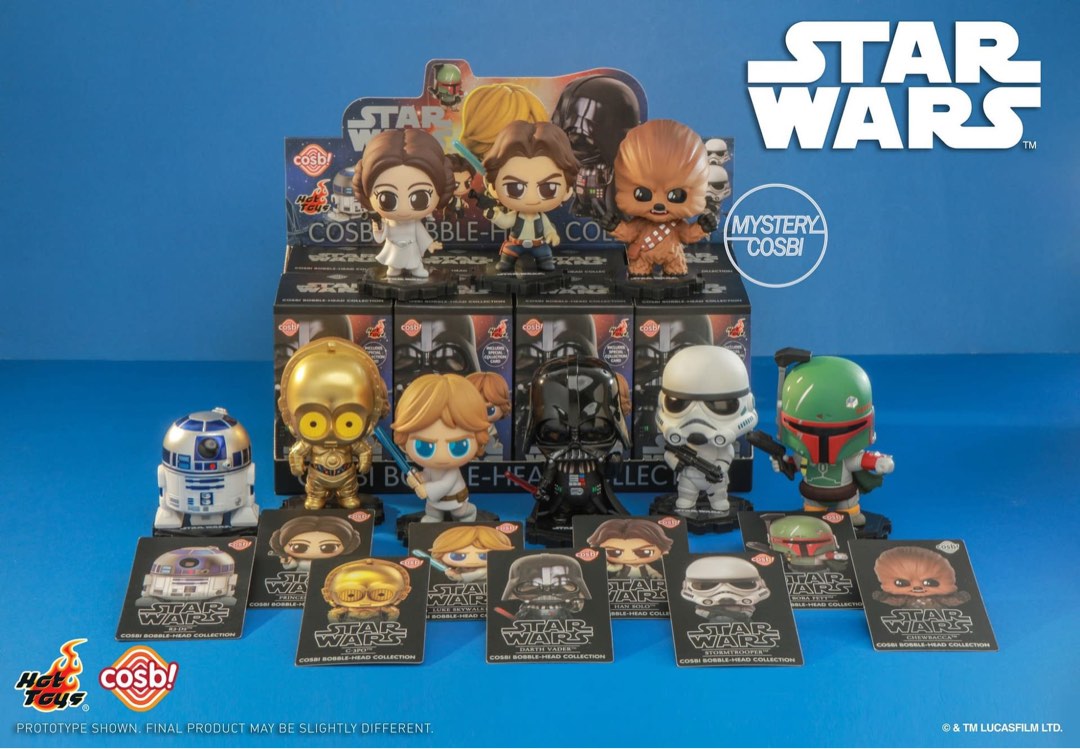 Hot Toys Star Wars 星球大戰 Cosbi Bobble Head Collection Series 盲盒 黑武士 白兵 興趣及遊戲 玩具 遊戲類 Carousell