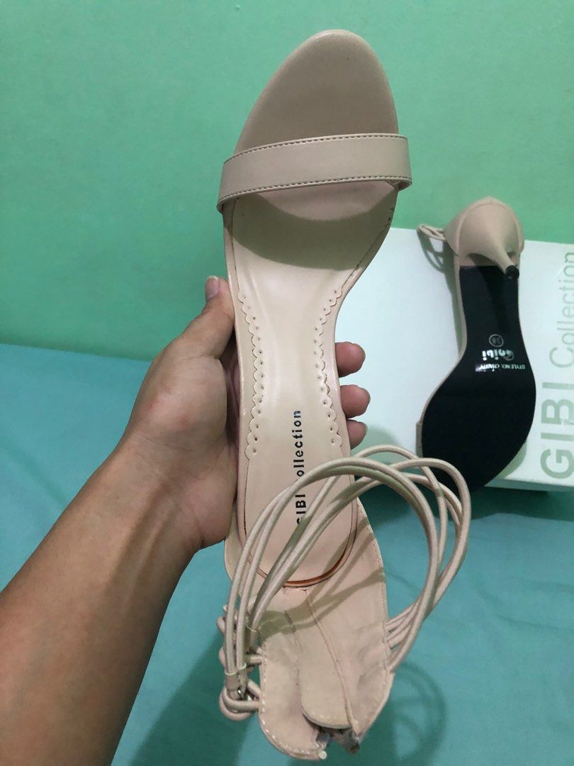 Gibi Nude Heels Women S Fashion Footwear Heels On Carousell