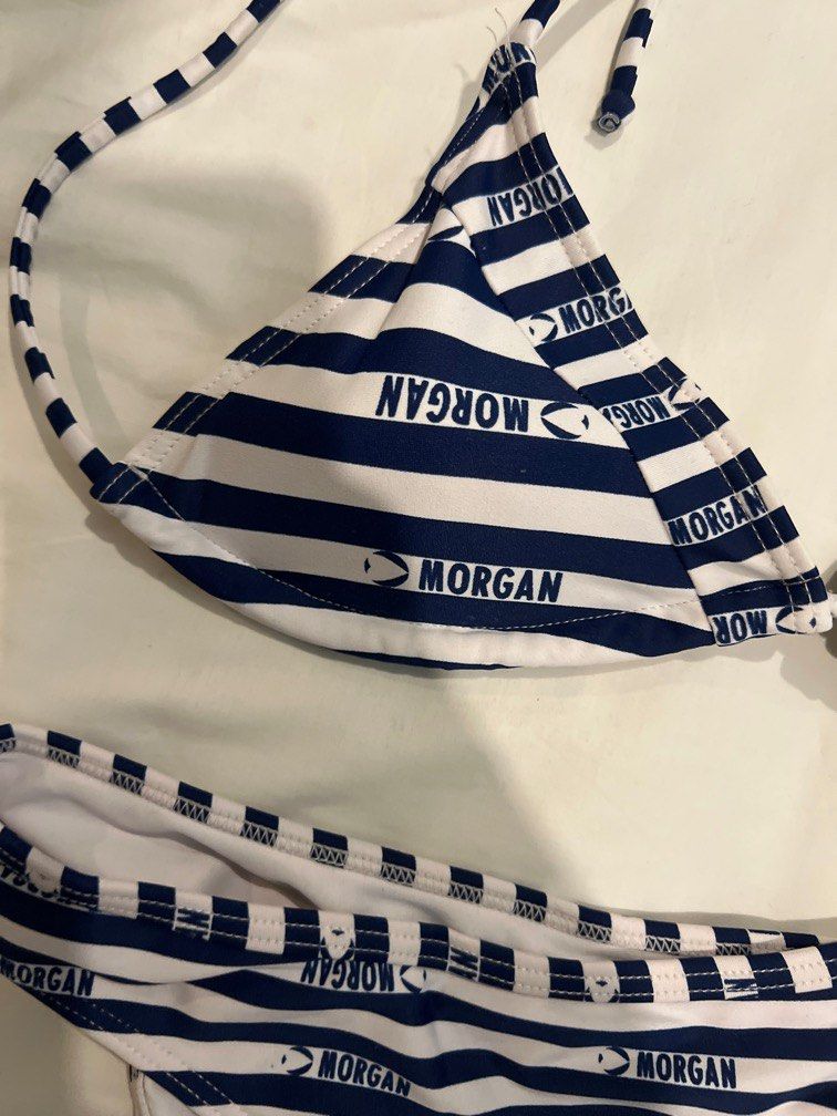 Blue And White Stripes Bikini Women S Fashion Swimwear Bikinis