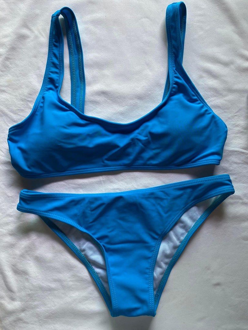 Blue Bikini Women S Fashion Swimwear Bikinis Swimsuits On Carousell