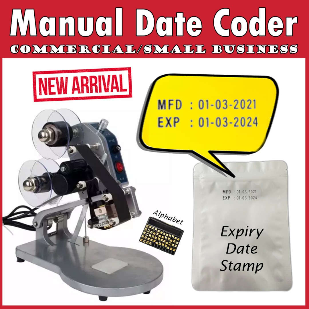 Hand Operated Date Coders Expiry Date Printer Hot Stamp Coding Machine Computers Tech