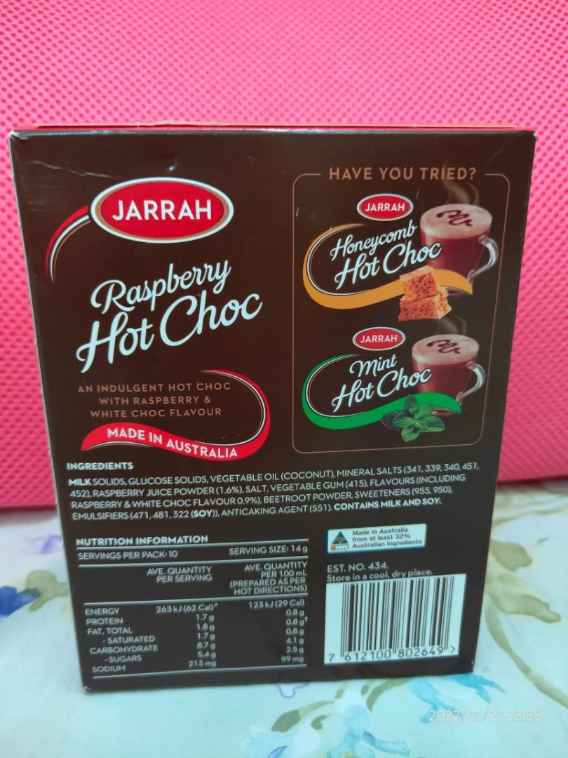 Jarrah Limited Edition Raspberry Hot Choco 10 Sachets From Australia Food Drinks