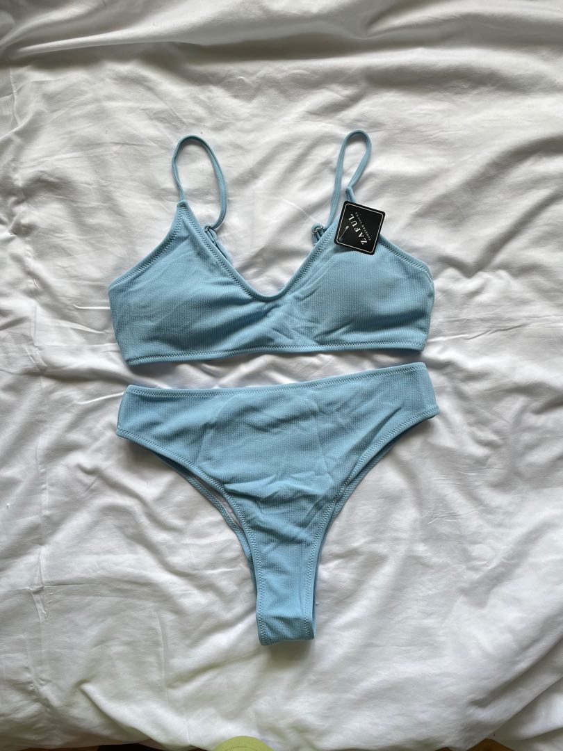 Shein Blue Bikini Women S Fashion Swimwear Bikinis Swimsuits On