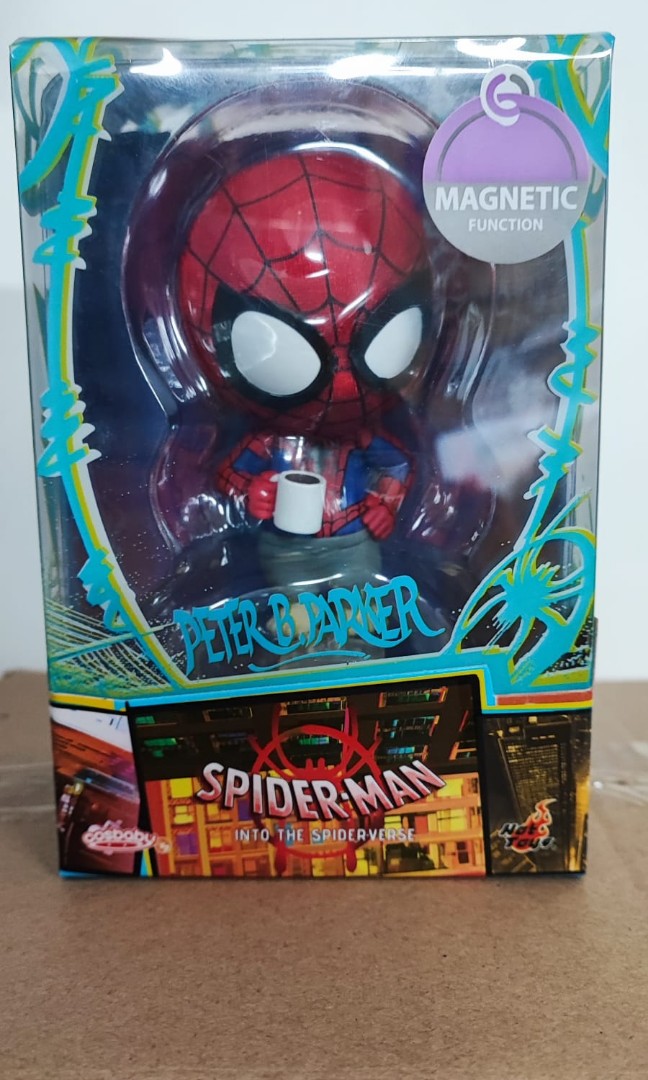 Hot Toys Spider Man Into The Spider Verse Peter B Parker Cosbaby Magnetic Function Cosb