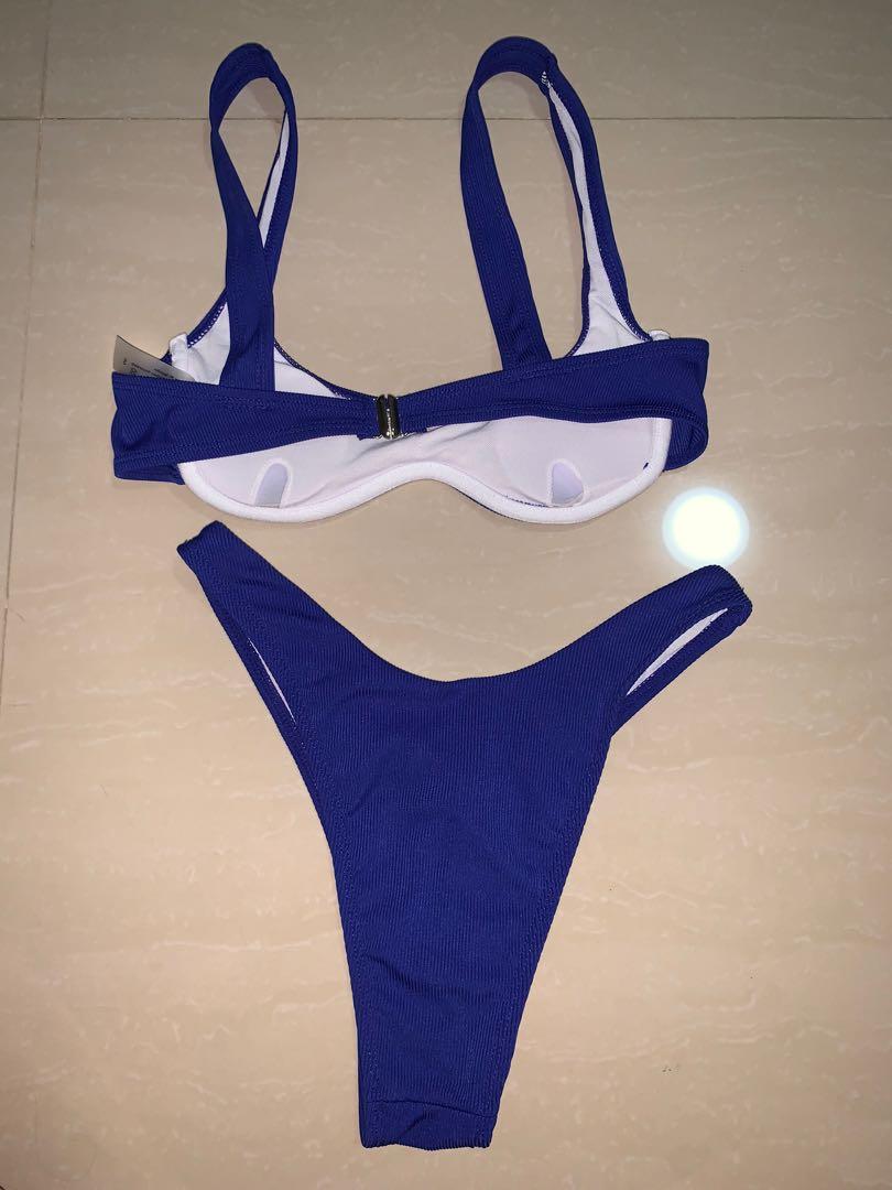 Shein Blue Bikini Women S Fashion Swimwear Bikinis Swimsuits On