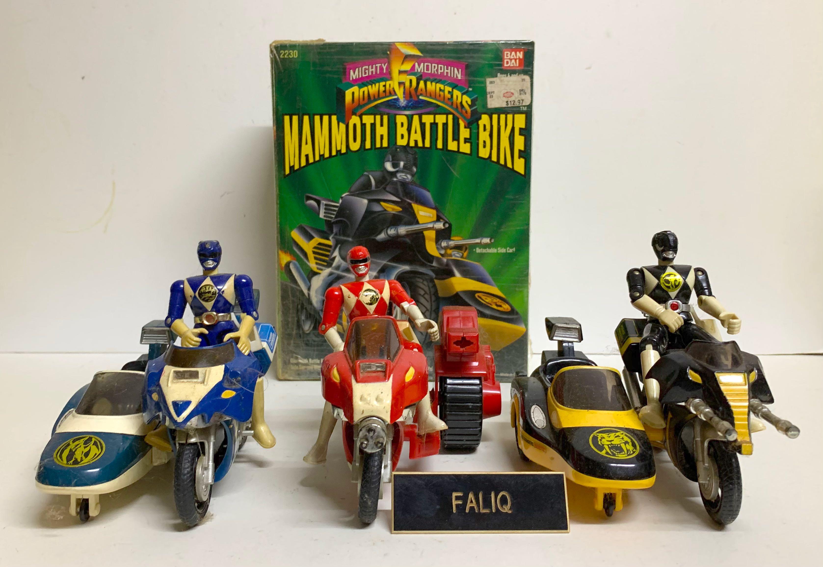 Lot Vintage Mighty Morphin Power Rangers MMPR Battle Bike Hobbies