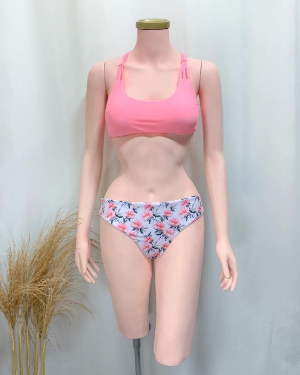 Shein Light Pink Bikini Swimsuit Women S Fashion Swimwear Bikinis