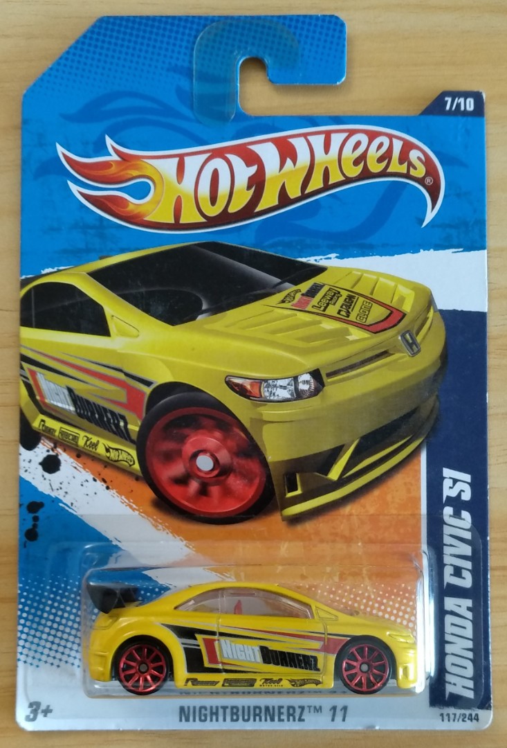 HOT WHEELS HONDA CIVIC SI NIGHTBURNERZ HOTWHEELS MATCHBOX FREE CARD PROTECTOR Hobbies