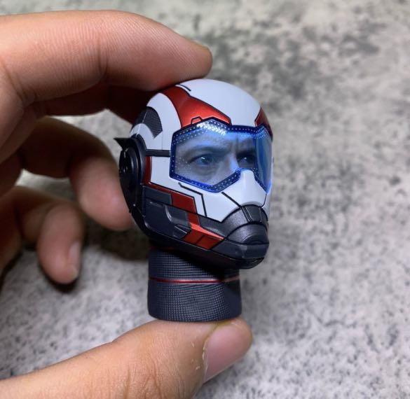 MARVEL AVENGERS END GAME HOT TOYS SCALE MMS TONY STARK TEAM SUIT LIGHT UP HELMET Hobbies