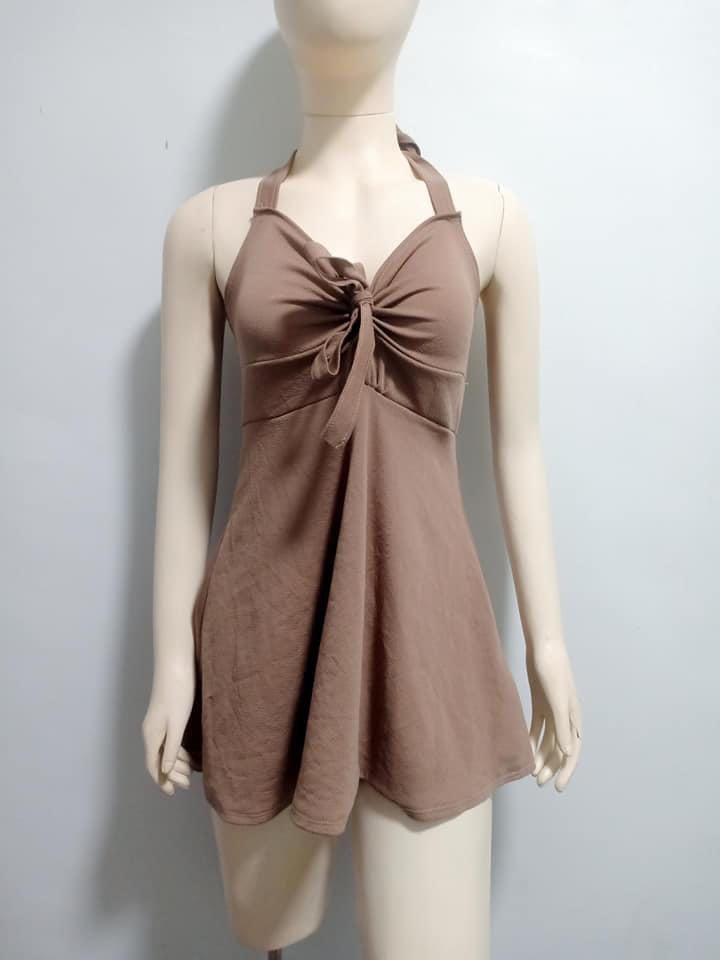 Sexy Nude Brown Dress Casual Women S Fashion Dresses Sets Dresses On Carousell