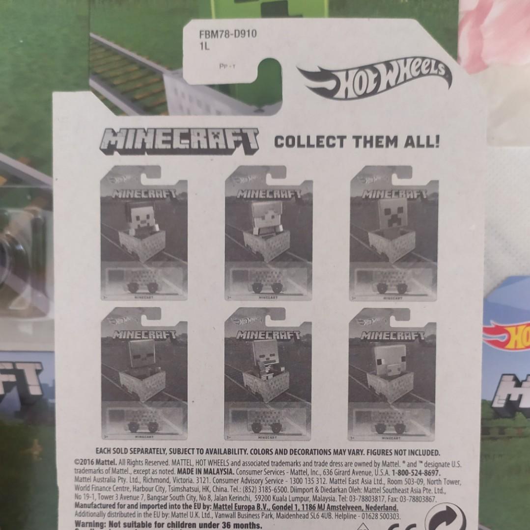 Minecart Minecraft Hot Wheels Set Or Hobbies Toys Toys Games On Carousell