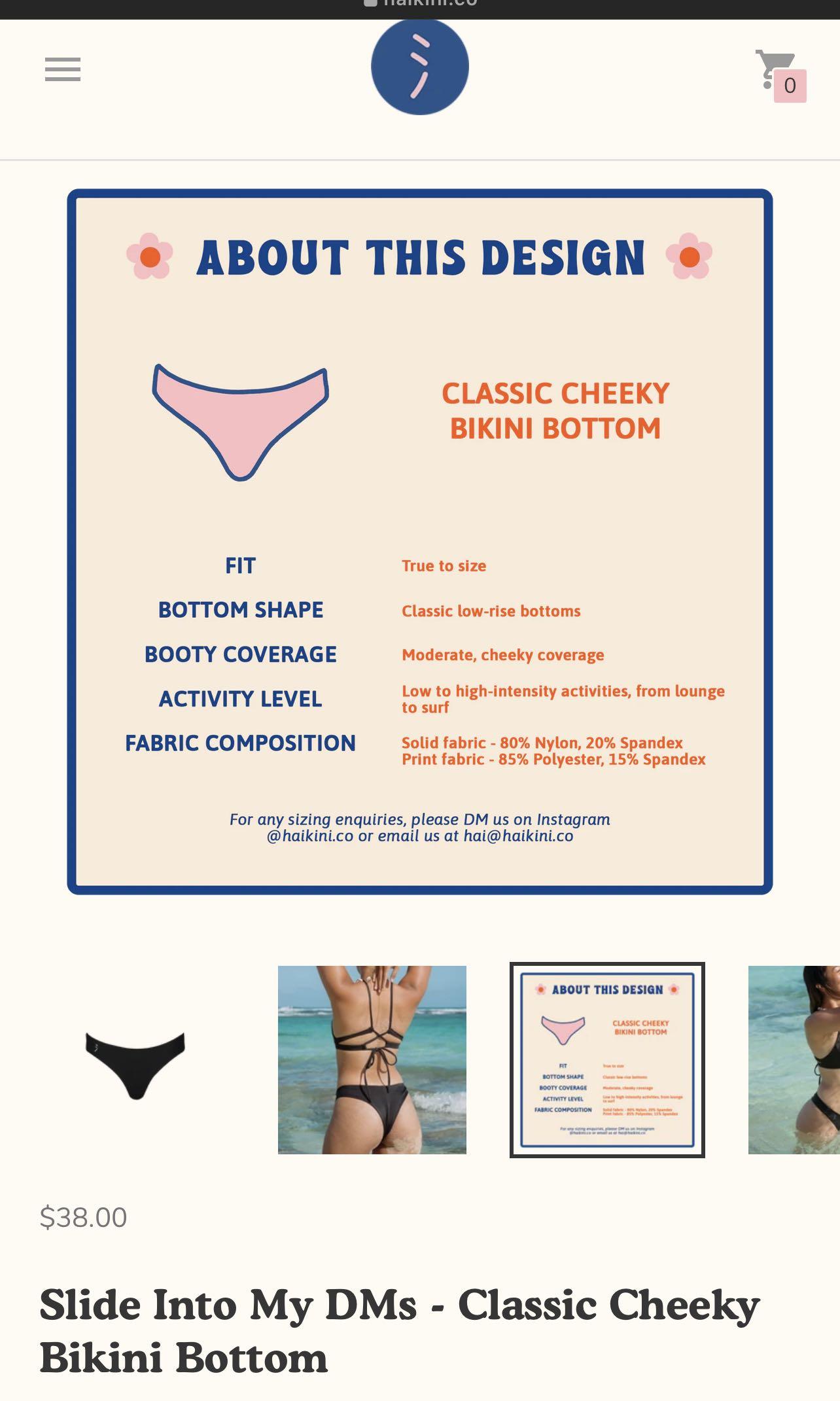 Haikini Slide Into My Dms Classic Cheeky Bikini Bottom Women S Fashion