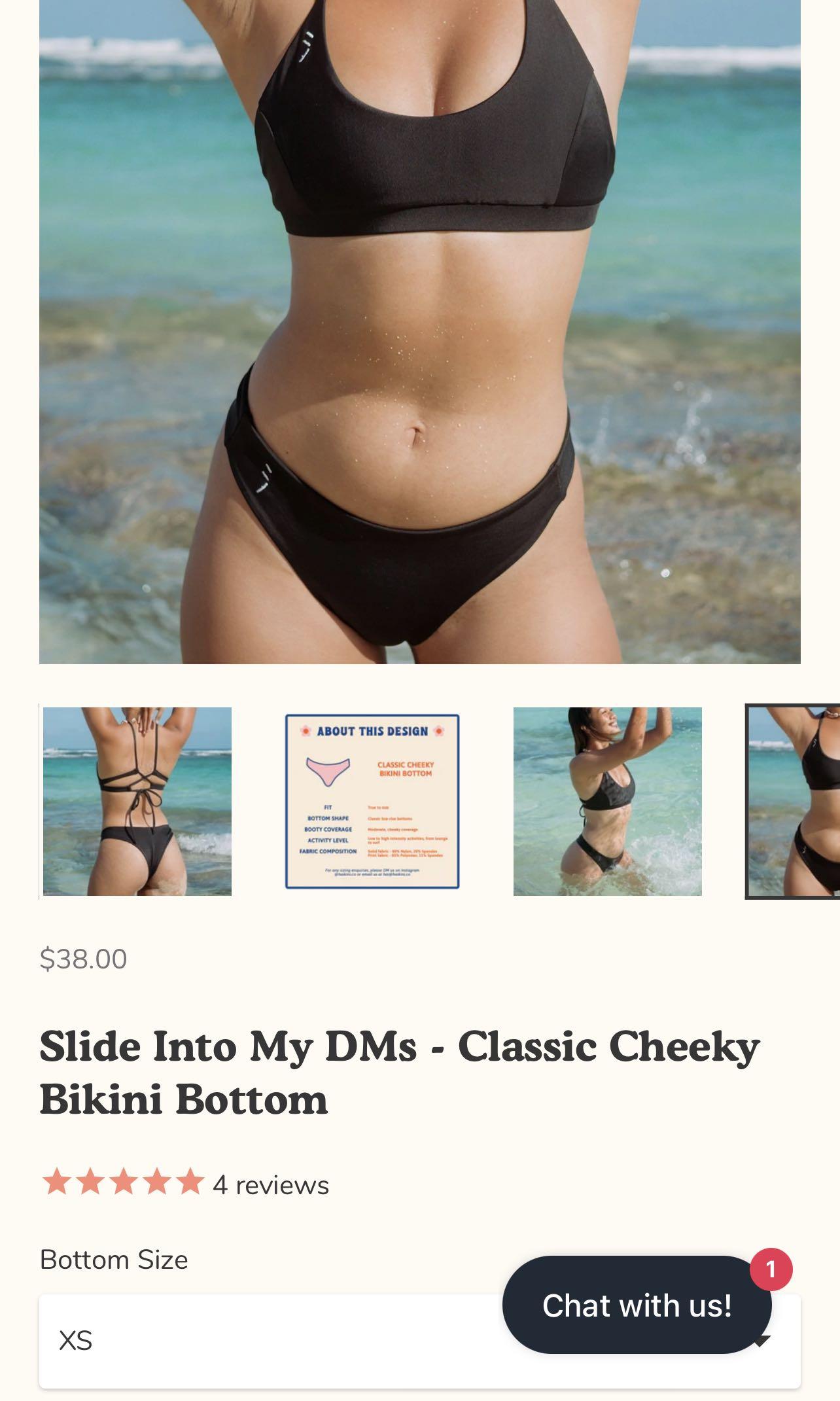 Haikini Slide Into My Dms Classic Cheeky Bikini Bottom Women S Fashion
