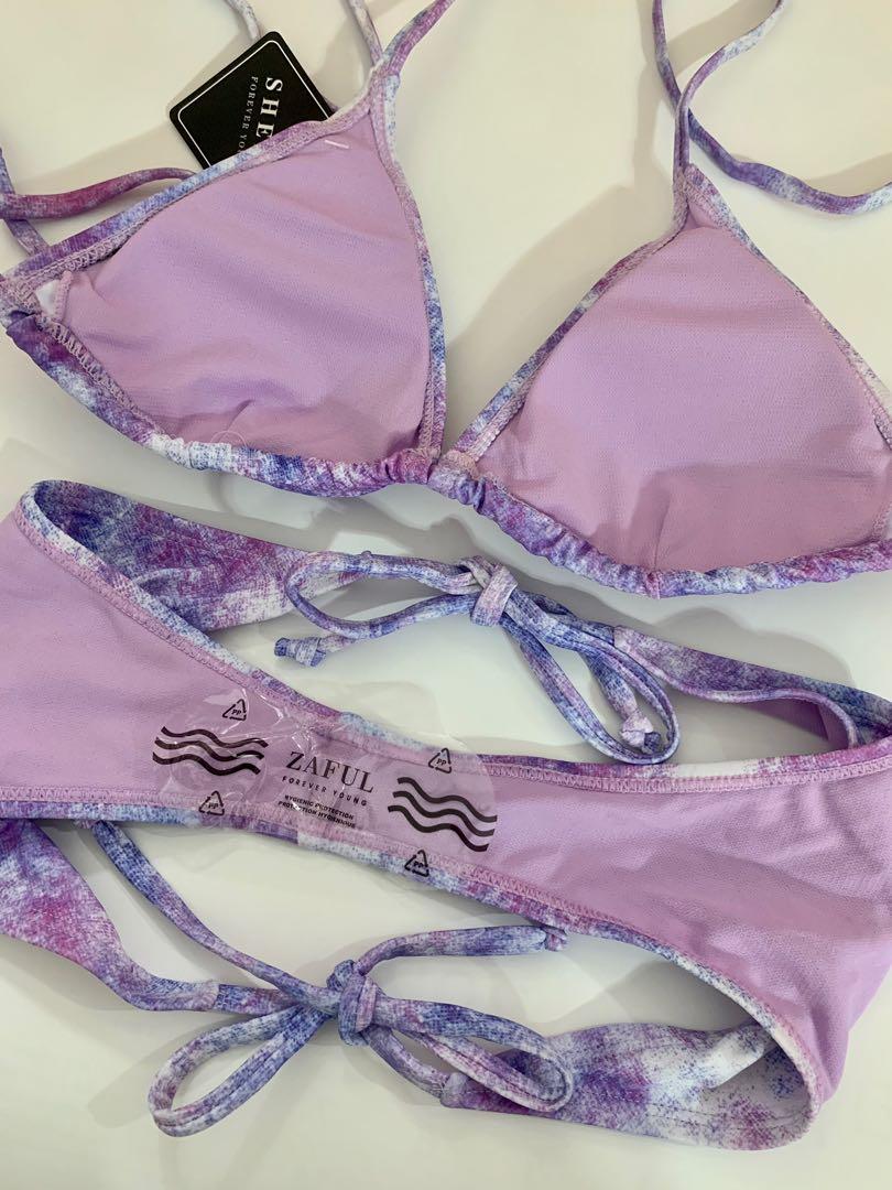 Very Peri Purple Tie Dye String Bikini Women S Fashion Swimwear