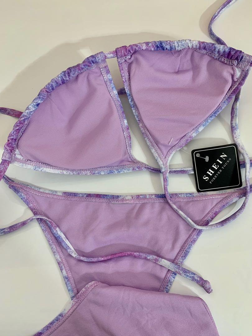 Very Peri Purple Tie Dye String Bikini Women S Fashion Swimwear
